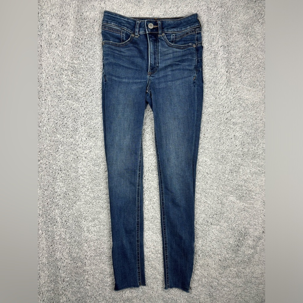 Express Jeans Womens 00 Ankle Legging High Rise Denim Perfect Lift Zipper Ankle